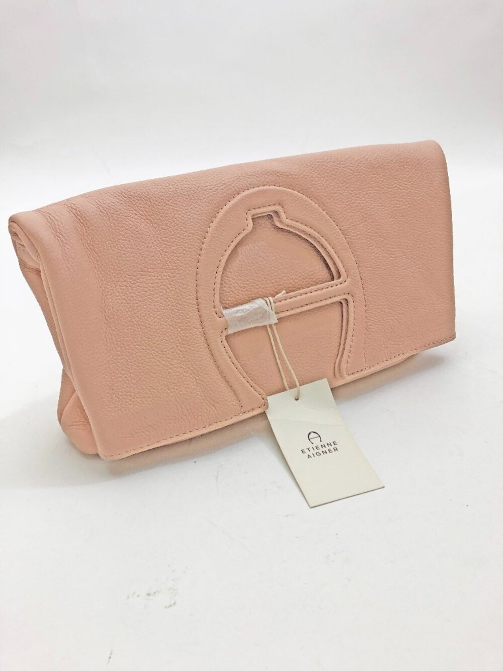 Etienne Aigner Bombe A Clutch Blush Color 100% Leather Cotton Lining
